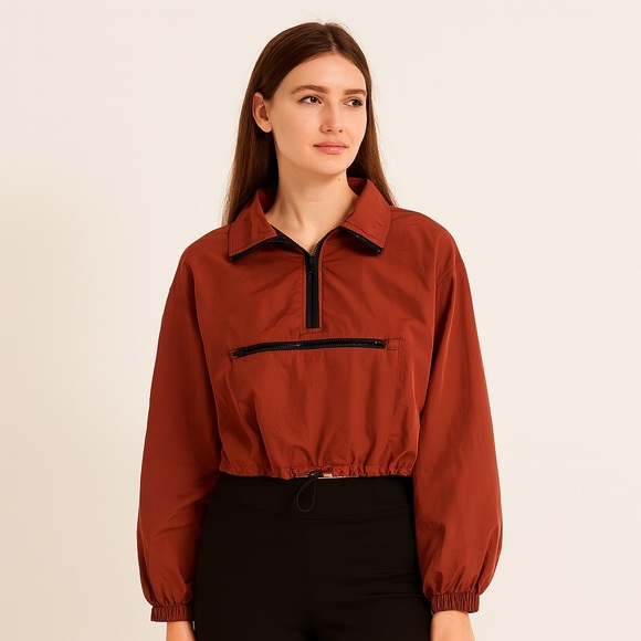 Love Tree Women's Cropped Jacket Size S front zipper                    1 pocket - Picture 1 of 10
